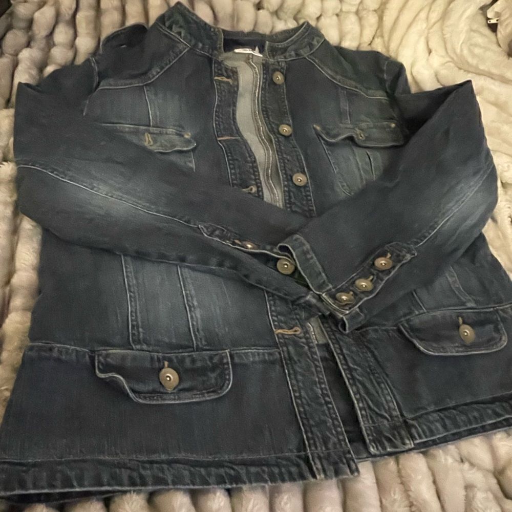 Vintage denim jean y2k ms lee jacket/coat plus size 2xl/3xl